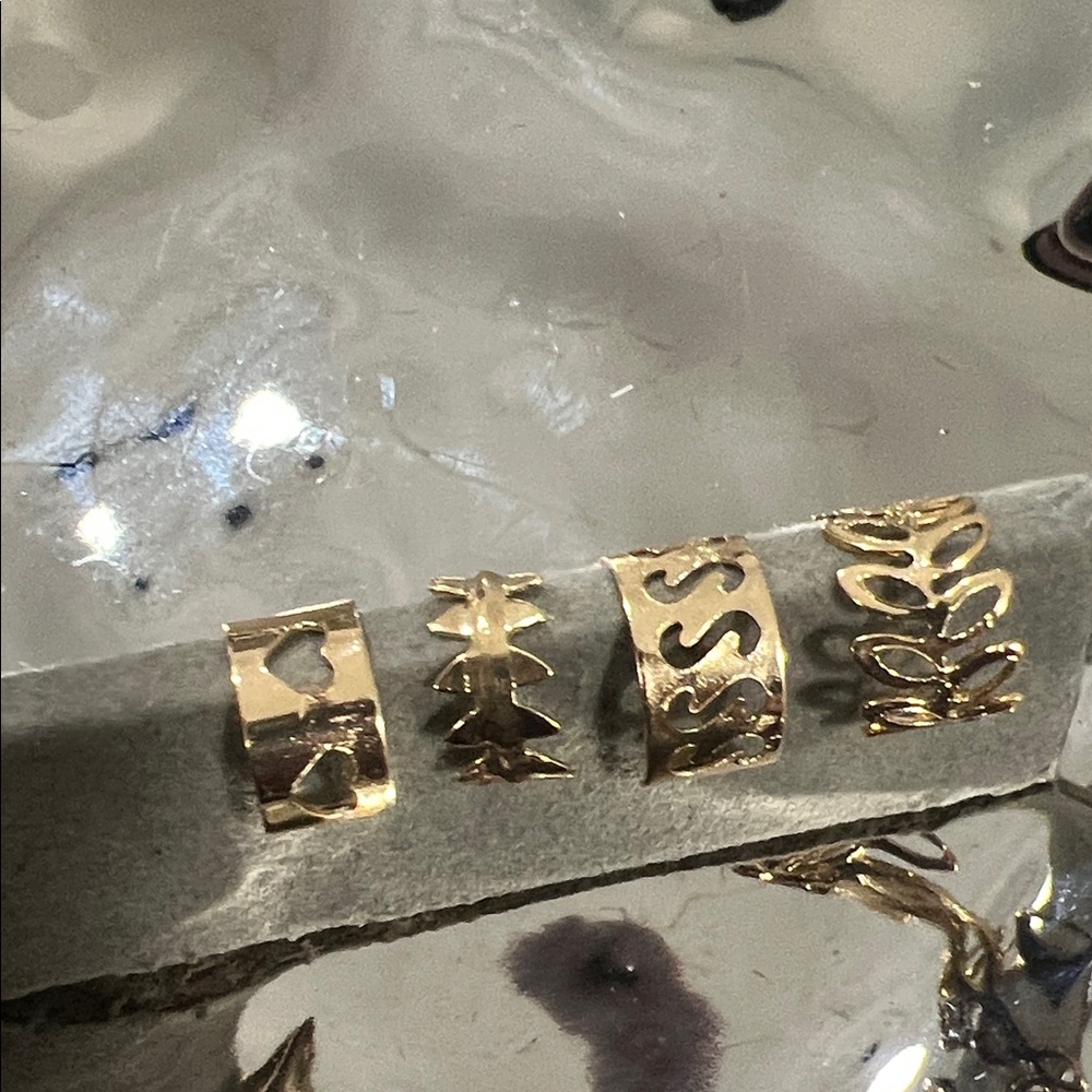 Elegant Gold-Tone Ear Cuffs Set